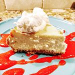 Cheesecake With Strawberry Puree With Homemade Whipped Cream | Dishin' With Darla