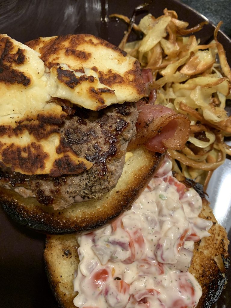 Lamb Burger With Grilled Halloumi Cheese | Dishin' With Darla