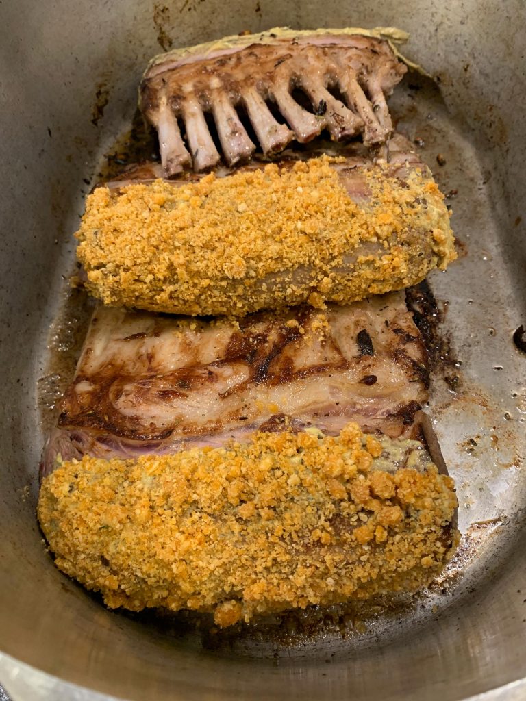 Rack Of Lamb Cooking in Pan | Dishin' With Darla